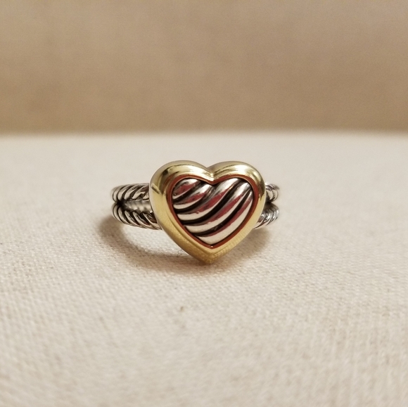 DAVID YURMAN Two-Tone Cable Heart Set - Picture 2 of 7